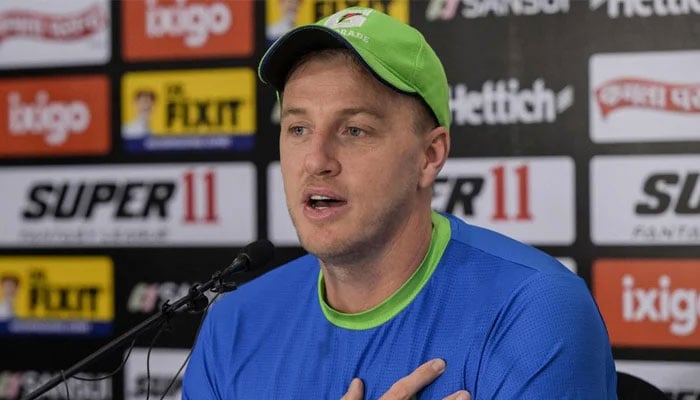 Morne Morkel speaking during a press conference in this undated photo. — AFP/File