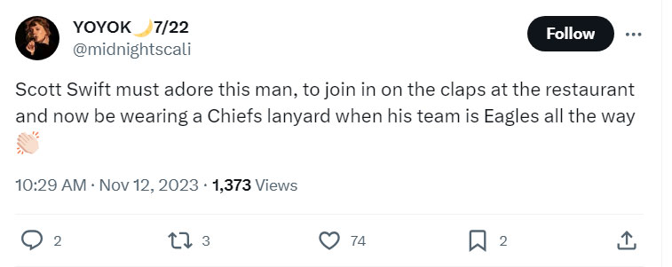 Taylor Swift’s dad called a ‘traitor’ mid performance with Travis Kelce