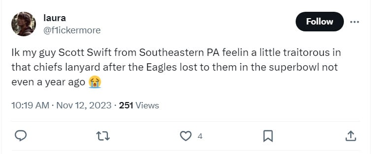 Taylor Swift’s dad called a ‘traitor’ mid performance with Travis Kelce