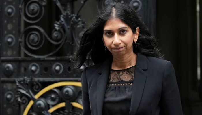 Home secretary Suella Braverman QC walks outside 10 Downing Street, following the passing of Britains Queen Elizabeth, in London, Britain, September 9, 2022. — Reuters