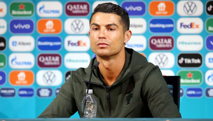 Soccer Football - Euro 2020 - Portugal Press Conference - Puskas Arena, Budapest, Hungary - June 14, 2021 Portugals Cristiano Ronaldo during the press conference. — Reuters