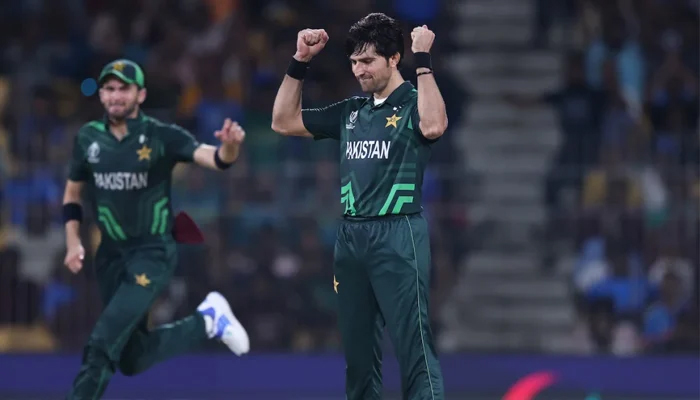 Mohammad Wasim celebrates taking a wicket. — AFP/File