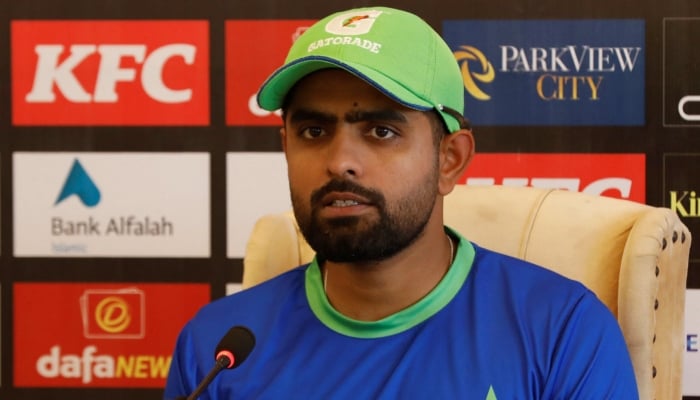 Cricket - Second Test - England v Pakistan - Multan Cricket Stadium, Multan, Pakistan - December 8, 2022. Pakistans Babar Azam addresses a news conference following the practice session. — Reuters