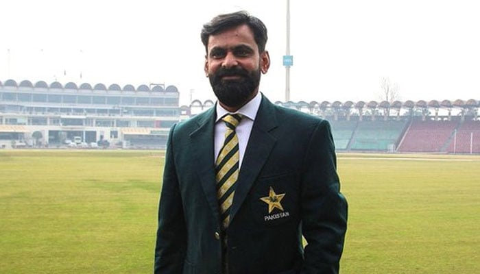 Former cricketer and newly appointed Director of Cricket Mohammad Hafeez. — X@TheRealPCB