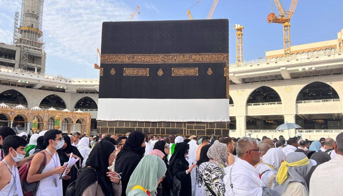 Muslim worshippers and pilgrims gather around the Kaaba, Islam´s holiest shrine, at the Grand Mosque in the holy city of Mecca on June 24, 2023, as they arrive for the annual Hajj pilgrimage. — AFP