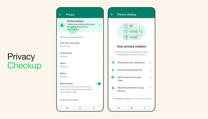 This image shows WhatsApps Privacy Checkup page. — Meta/File
