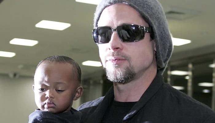 Brad Pitt with Zahara Jolie-Pitt