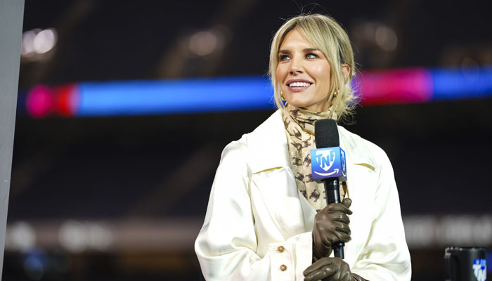 Charissa Thompson gestures during a sports event. — AFP/File