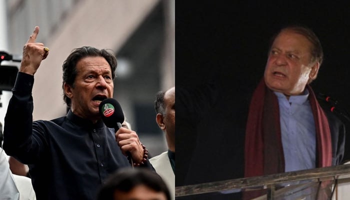 PTI Chairman Imran Khan and PML-N supremo Nawaz Sharif. — AFP/Reuters/File