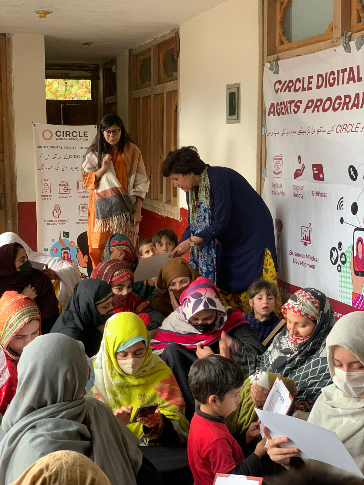 Sadaffe Abid and her team train women as part of their Digital Literacy Programme. — Circle