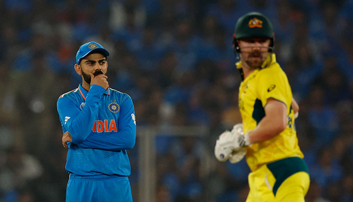 Indias Virat Kohli looks on during the ICC Cricket World Cup 2023 final match between India and Australia at Ahmedabads Narendra Modi Stadium on November 19, 2023. — Reuters