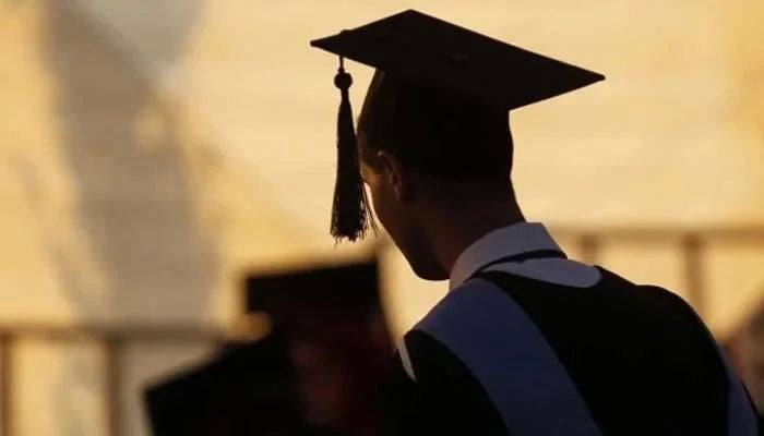 Representational image of a student wearing a graduation cap. — AFP