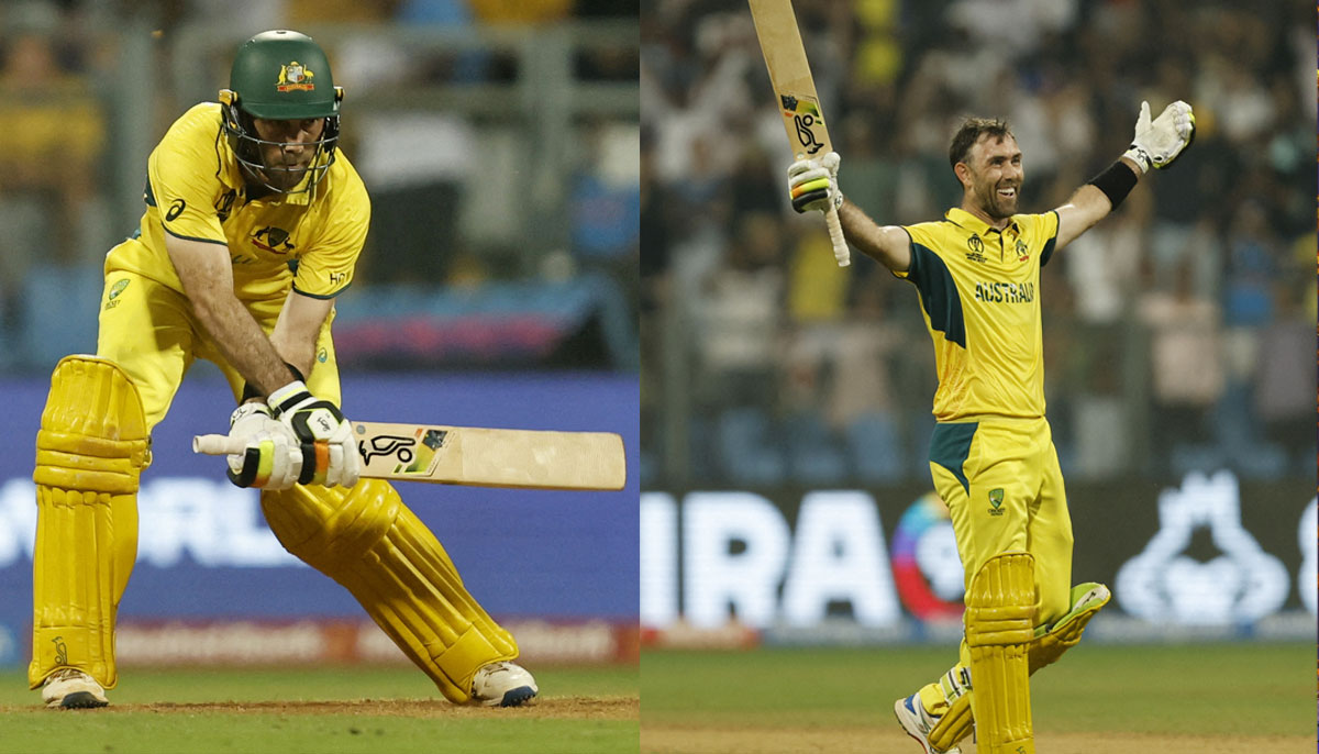 ICC Cricket World Cup 2023 - Australia v Afghanistan - Wankhede Stadium, Mumbai, India - November 7, 2023 Australias Glenn Maxwell celebrates after the match .—Reuters