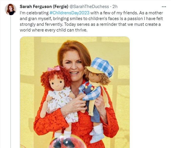 Sarah Ferguson celebrates Children's Day with her friends