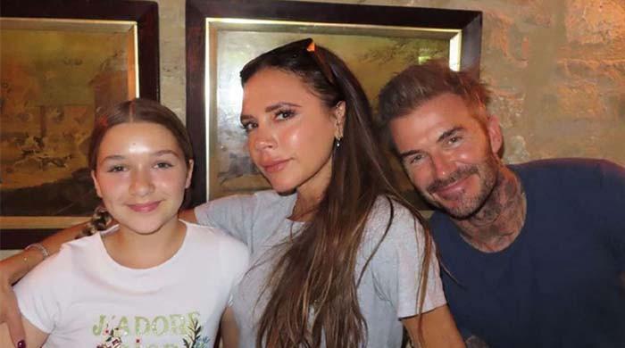 David Beckham all hearts for daughter Harper amid Victoria's praise