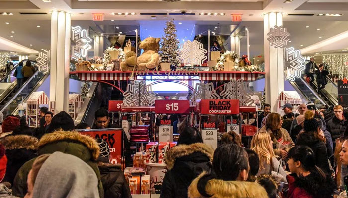 People shop during a Black Friday sales event at Macys flagship store in US, November 22, 2018.—Reuters