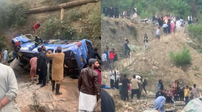 Teacher killed, 20 injured as school bus plunges into ravine in Islamabad