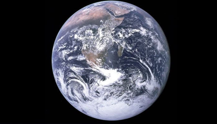A view of Earth as seen by the Apollo 17 crew travelling toward the moon on December 7, 1972. —Reuters