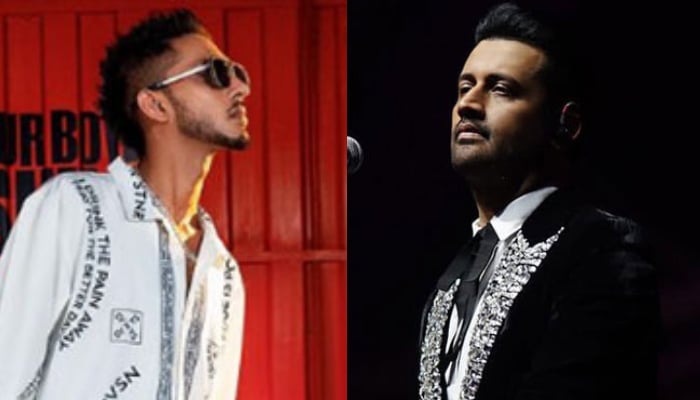Pakistani singers Talha Anjum (left) and Atif Aslam. — Instagram/talhahanjum/atifaslam