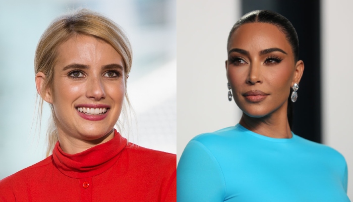 Photo Kim Kardashian looks up to Emma Roberts?