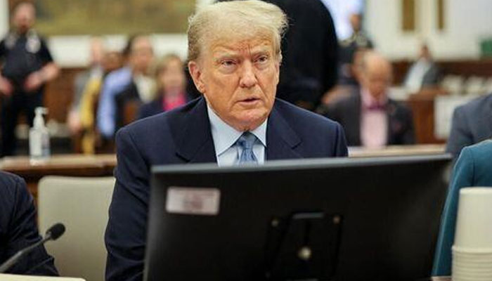 Former US President Donald Trump attends a Manhattan courthouse trial in a civil fraud case in New York, US, October 18, 2023. —Reuters/file