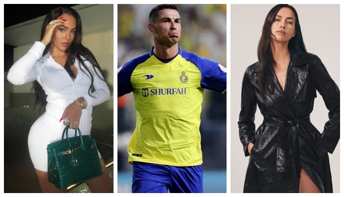 Georgina Rodriguez(from left), Cristiano Ronaldo (centre) and Irina Shayk. — Instagram/georginagio/irinashayk/Reuters/File