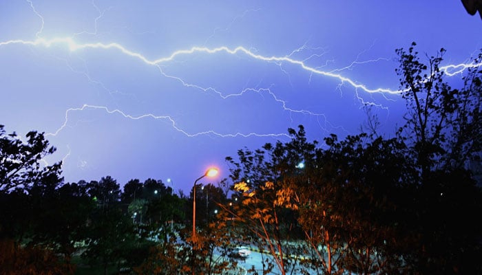 Lightning flashing over the city of Islamabad, Pakistan, during a thunderstorm. — AFP/File