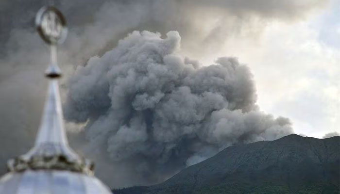 Mount Marapi volcano spews volcanic ash as seen from Nagari Batu Palano in Agam, West Sumatra province, Indonesia, December 4, 2023. — Reuters