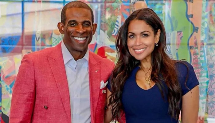 Deion Sanders and Tracey Edmonds at the Southern Heritage Classic Game in Memphis in 2021. — Tracey Edmonds/Instagram