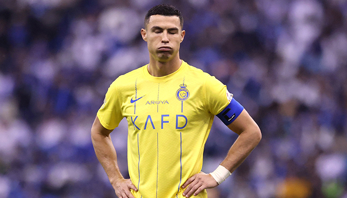 Saudi Pro League - Al Hilal v Al Nassr - King Fahd International Stadium, Riyadh, Saudi Arabia - December 1, 2023 Al Nassrs Cristiano Ronaldo reacts. — Reuters