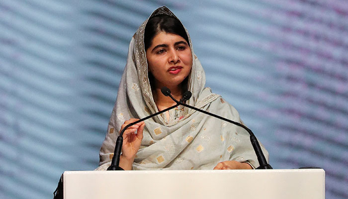 Nobel Peace Prize winner Malala Yousafzai delivers the 21st Nelson Mandela Annual Peace Lecture on the tenth anniversary of his death, in Johannesburg, South Africa on December 5, 2023. — Reuters