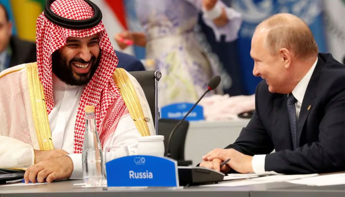 Russian President Vladimir Putin and Saudi Crown Prince Mohammed bin Salman attend the G20 leaders summit in Buenos Aires, Argentina November 30, 2018.—Reuters