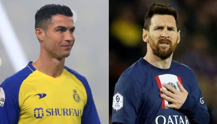 Al Nassr forward Cristiano Ronaldo (left) and Inter Miamis Lionel Messi. — Reuters/File