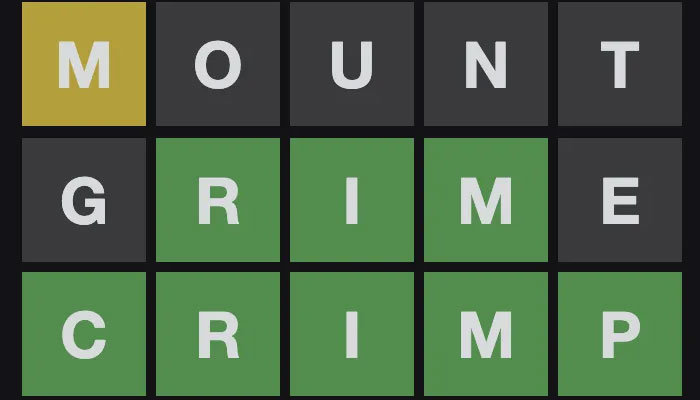 A screenshot of a Wordle puzzle. — Wordle