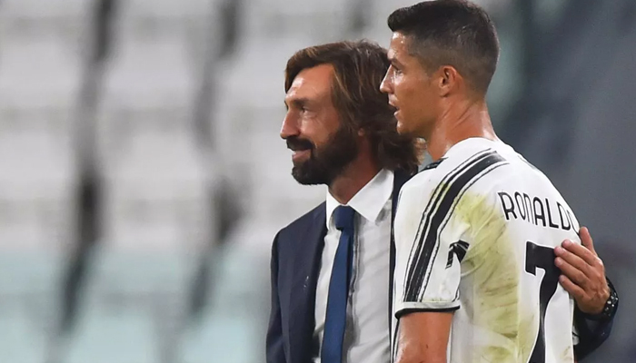 Andrea Pirlo (left) and Cristiano Ronaldo. — Reuters