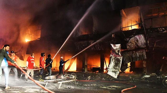 Karachi building fire death toll jumps to 5 as cooling process completed