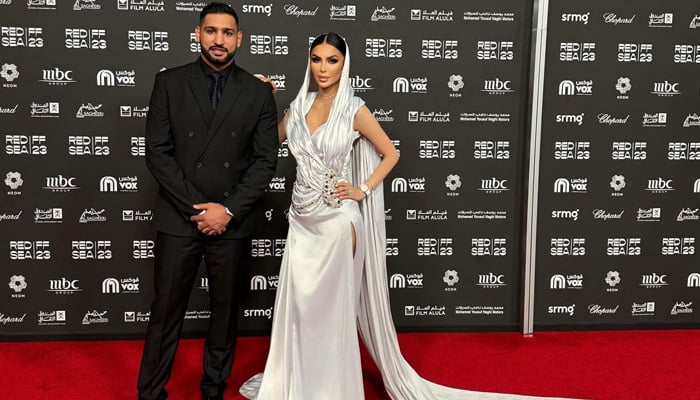 British-Pakistani boxer Aamir Khan and his wife Faryal Makhdoom at the Red Sea Film Festival. — Instagram