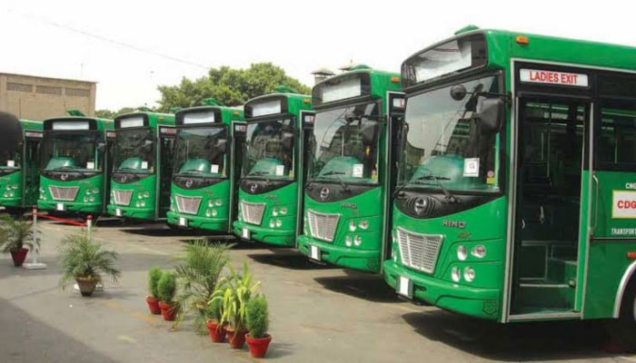 Green Line Bus Rapid Transit is a federal government project. — Radio Pakistan/File