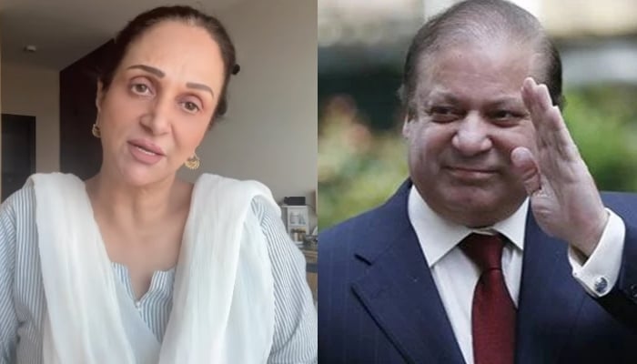 Pakistans renowned actor Bushra Ansari (left) and PML-N supremo Nawaz Sharif. — Instagram/AFP