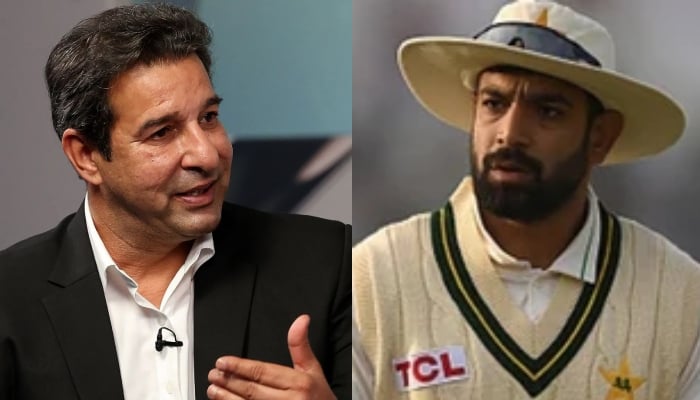 Pakistan former captain Wasim Akram (left) and pacer Haris Rauf. — ICC/File