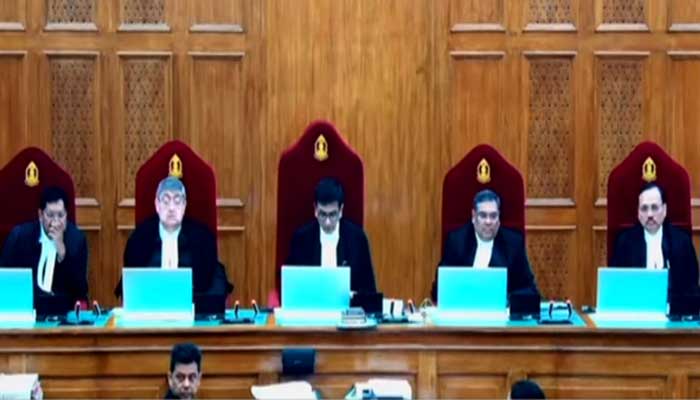 Indian Supreme Court announces verdict on IIOJK special status in this still taken from a video on December 11, 2023. — YouTube/NDTV