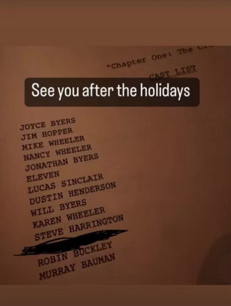 Stranger Things creator reveals cast list for season 5 episode 1