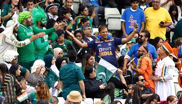 Pakistan and India fans during a match between Pakistan and India. — Reuters/File