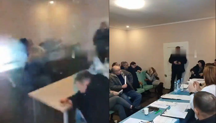 WATCH: Ukrainian official detonates grenades during meeting, killing one