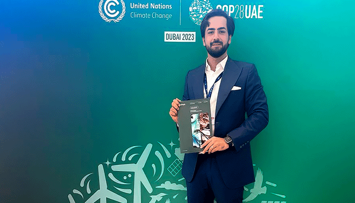 Ahya CEO Salaal Hasan at the COP28 summit in UAE on December 1, 2023. — X/@ahyatech