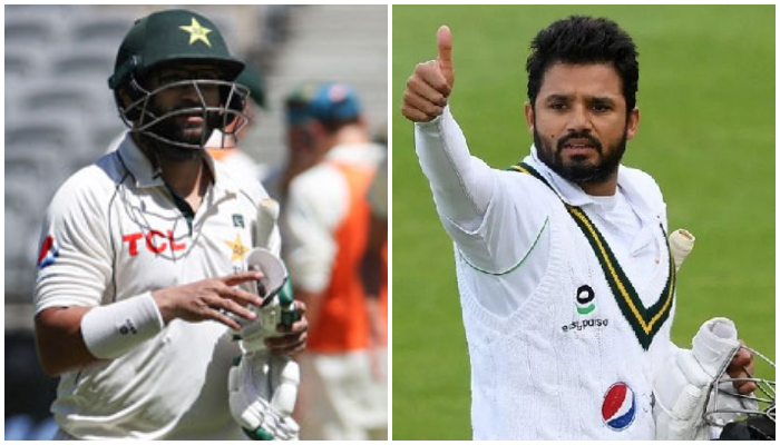 Pakistans Imam-ul-Haq (left) and former Test cricketer Azhar Ali. — AFP/File