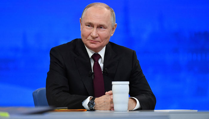 Russian President Vladimir Putin attends his annual end-of-year press conference and the Direct Line question and answer session, at Gostiny Dvor Exhibition Centre in Moscow, Russia December 14, 2023. — Reuters