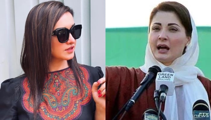 PTI activist Sanam Javaid (left) and PML-N Senior Vice President Maryam Nawaz. — Instagram/sanamjavaidkhan/APP/File