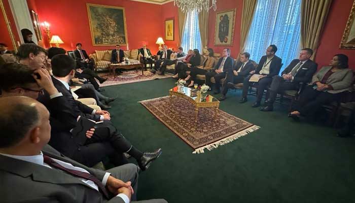 Army Chief General Asim Munir during a candid discussion with members of prominent US think tanks and media. — ISPR