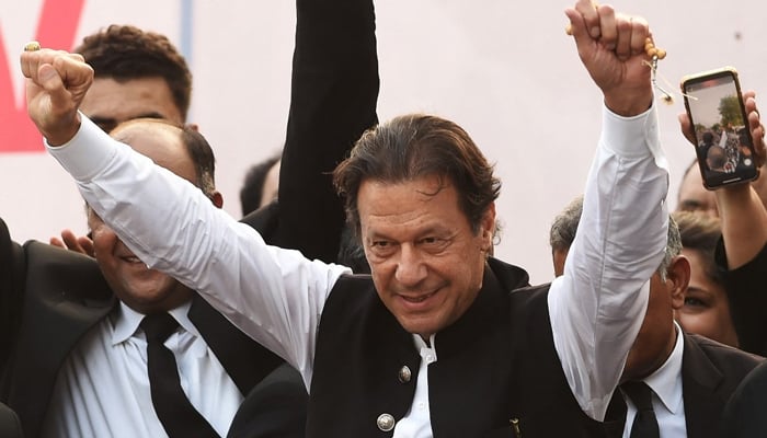 Former prime minister Imran Khan is pictured in Lahore, on 21 September 2022. — AFP